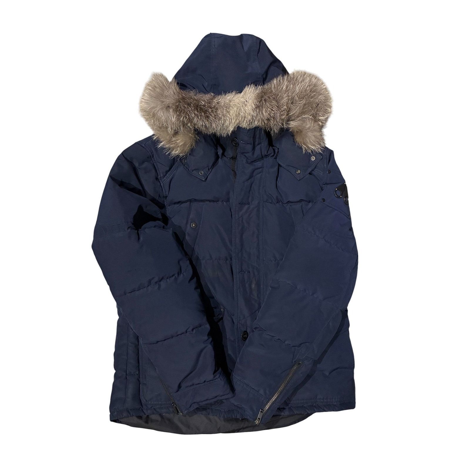 Moose Knuckles Moose Knuckles Fur Puffer Navy Jacket Size US XL / EU 56 / 4 - 1 Thumbnail