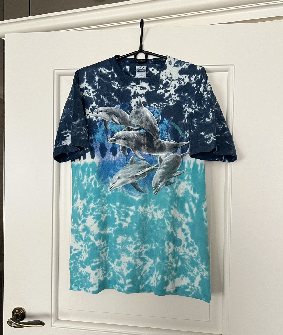Delta Vintage 90s Dolphins Ocean T-Shirt Tie Dye Size US M / EU 48-50 / 2 - 1 Thumbnail