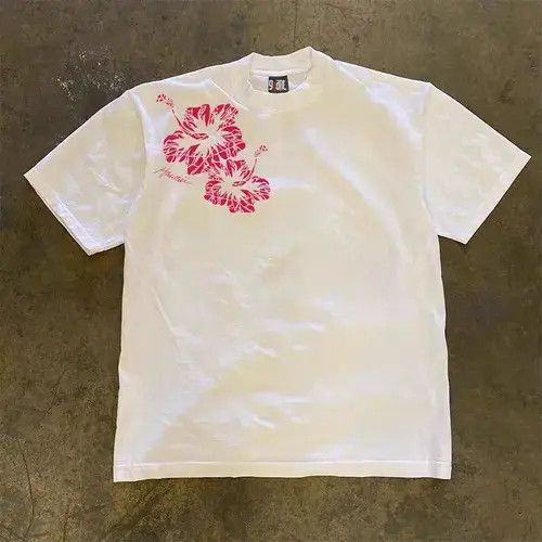 VIBE Horiko x Iriki White Loose Floral Print Short Sleeve T-Shirt Size US M / EU 48-50 / 2 - 3 Thumbnail