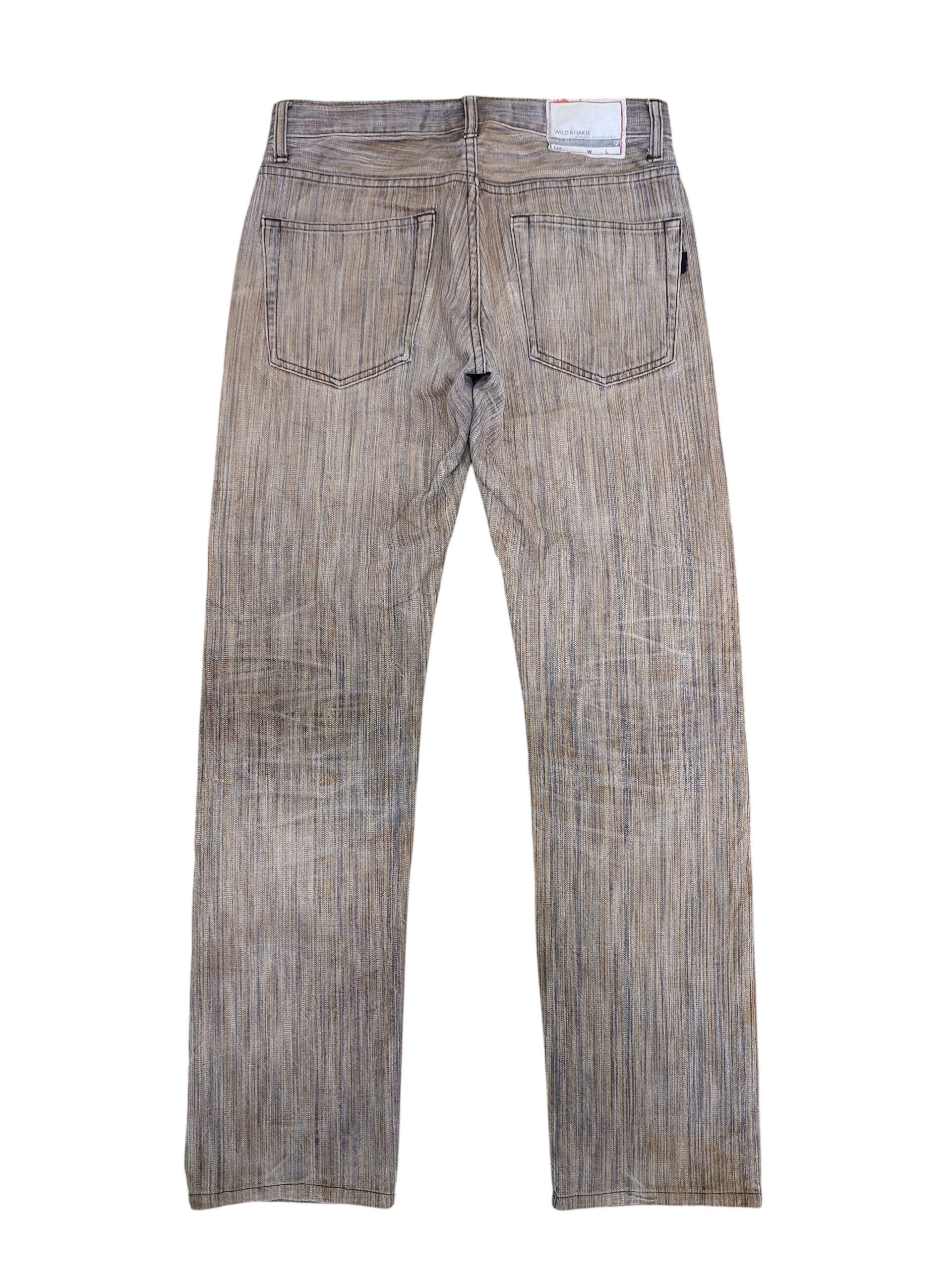 Comme des Garcons × Undercover Japanase Brand Wild Khakis Jeans - Rusty Striped Denim Size US 30 / EU 46 - 8 Thumbnail