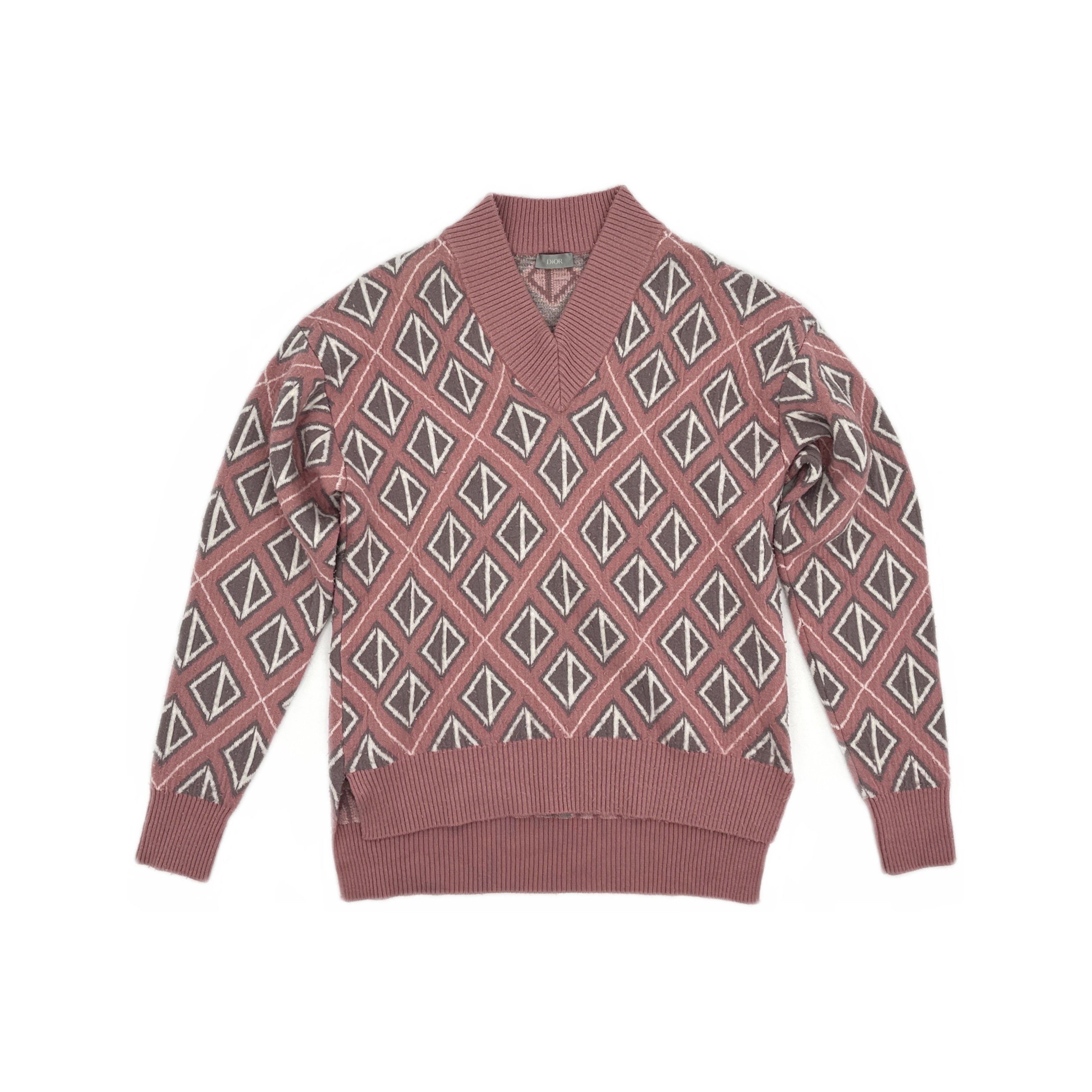 Dior Dior Diamond Pattern Wool Cashmere Sweater Size S Size US S / EU 44-46 / 1 - 1 Thumbnail