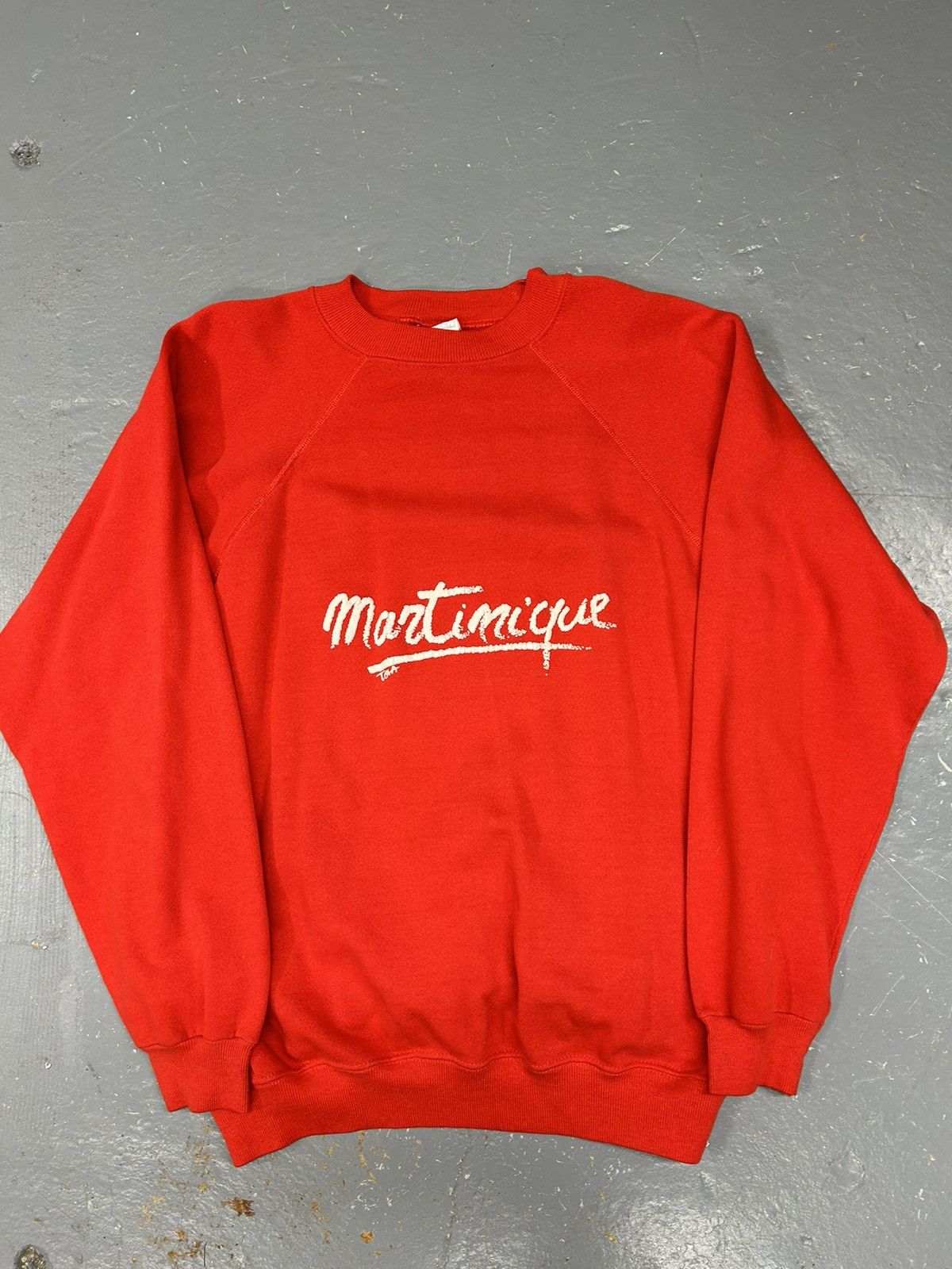 Vintage Crazy Vintage 90s Essential Red Martinique Crewneck Sweater Size US L / EU 52-54 / 3 - 1 Thumbnail