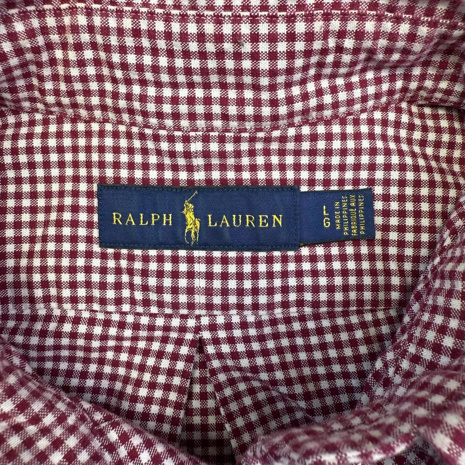 Polo Ralph Lauren Polo Ralph Lauren Men's Gingham Check Shirt Size ONE SIZE - 3 Thumbnail
