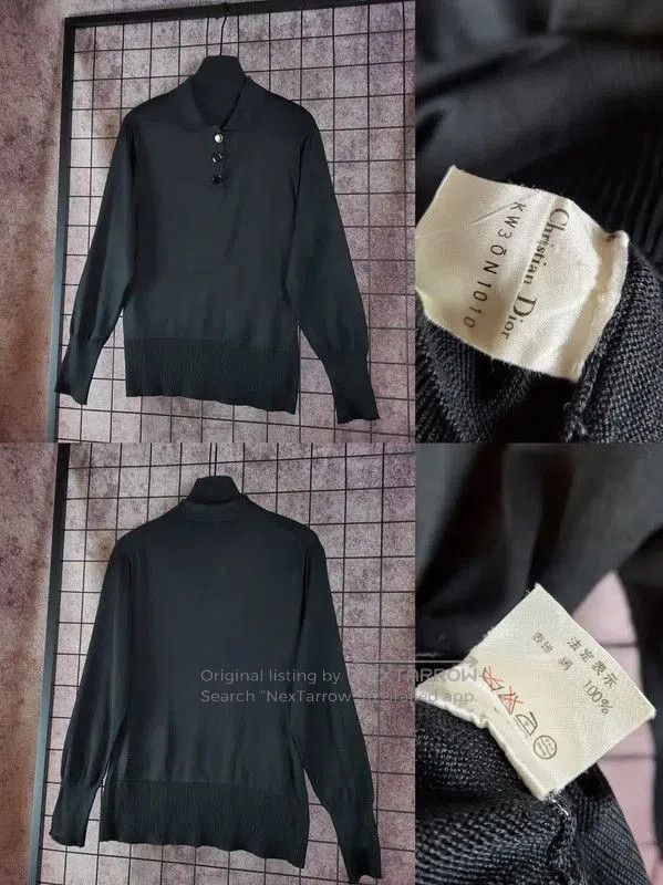 Dior Dior Black Silk Long Sleeve Top for Women . Size M / US 6-8 / IT 42-44 - 2 Thumbnail