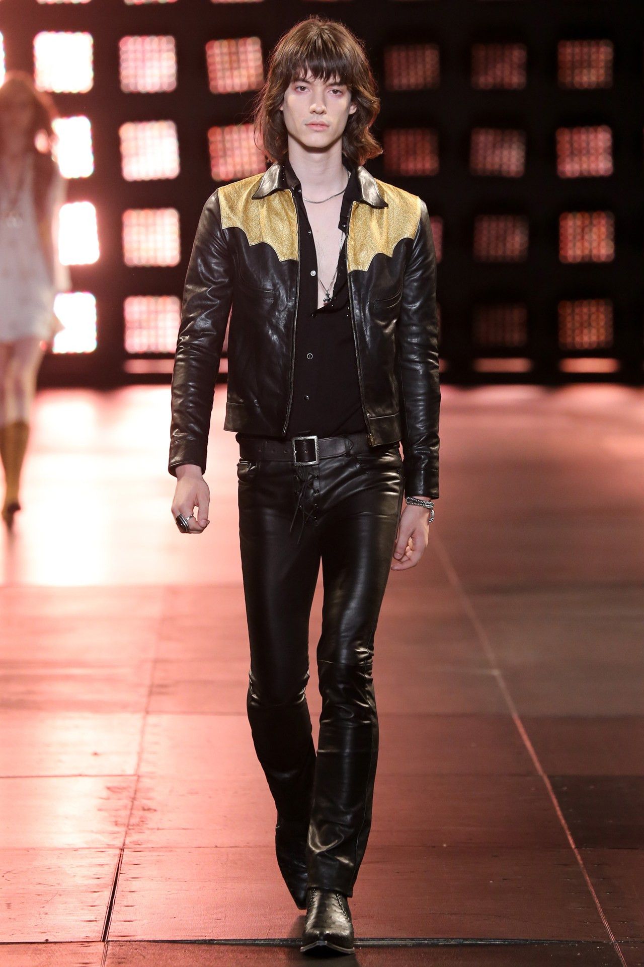 Hedi Slimane × Saint Laurent Paris GRAIL SS15 PSYCH ROCK CIRCUS WESTERN OILED CALFSKIN JACKET Size US M / EU 48-50 / 2 - 16 Thumbnail