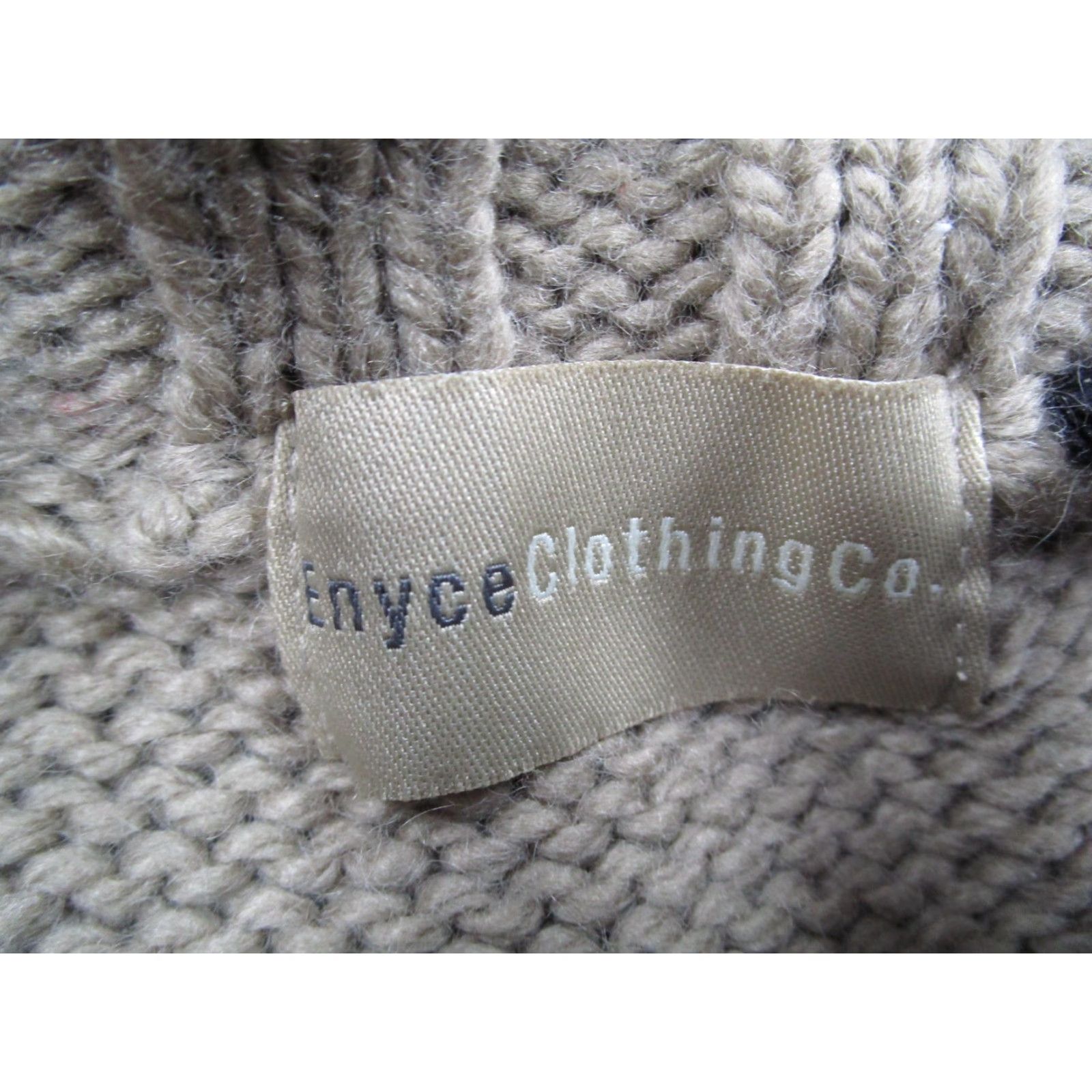 Enyce VINTAGE Enyce Sweater Mens 2XL Tan Stripe Wool Blend Mock Neck Zip Pullover 90s Mens Size US XXL / EU 58 / 5 - 2 Thumbnail