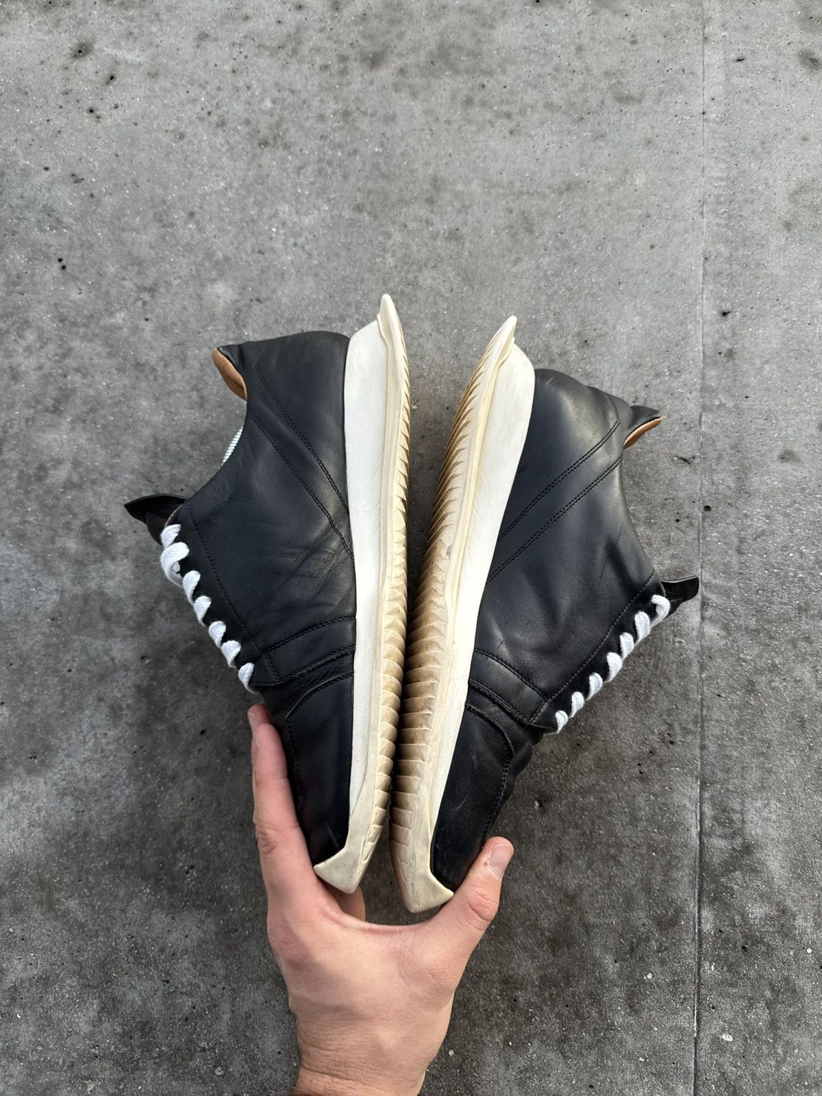 Rick Owens Rick Owens oblique Lace Up Runner sneakers archive designer Size US 9 / EU 42 - 4 Thumbnail