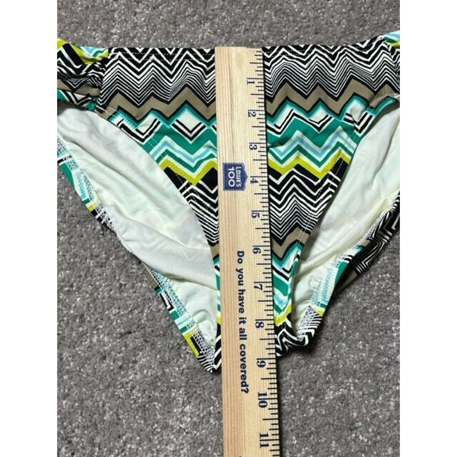 Other La Blanca Womens 8 Chevron Bikini Swim Bottom Green Nylon Size M / US 6-8 / IT 42-44 - 5 Thumbnail