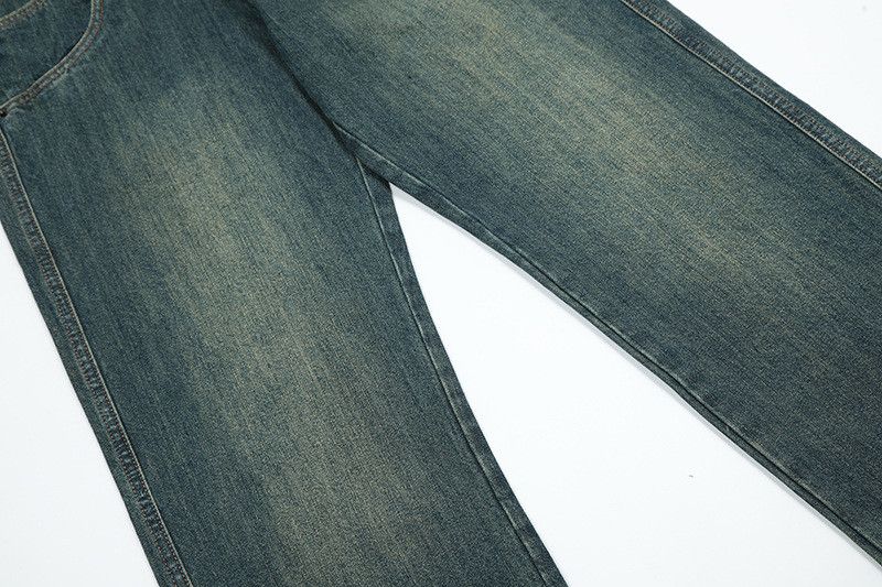 Jean American street men's blue loose casual straight leg jeans Size US 32 / EU 48 - 5 Thumbnail