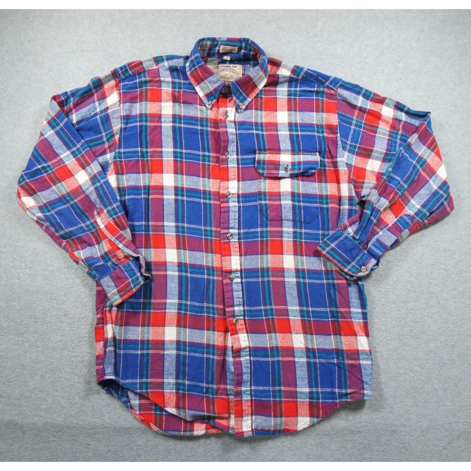 London Fog VINTAGE London Fog Shirt Mens M Plaid Cotton Flannel Outdoors Limited Size US M / EU 48-50 / 2 - 2 Thumbnail