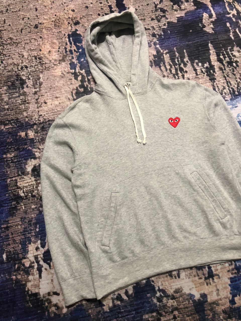 Comme des Garcons PLAY Comme Des Garcons Play Hoodie Fullover Grey AD2012 Size US M / EU 48-50 / 2 - 6 Thumbnail