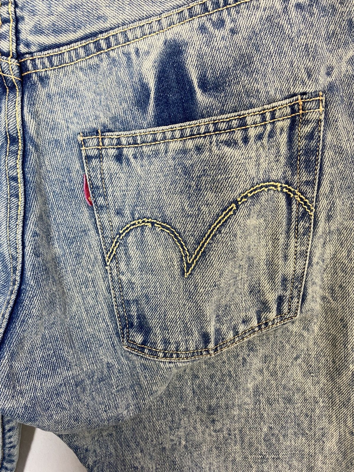 Levi's 90s Levi's Acid Wash Cropped Denim Cotton Hemp Buttonfly 31 Size US 31 - 11 Thumbnail