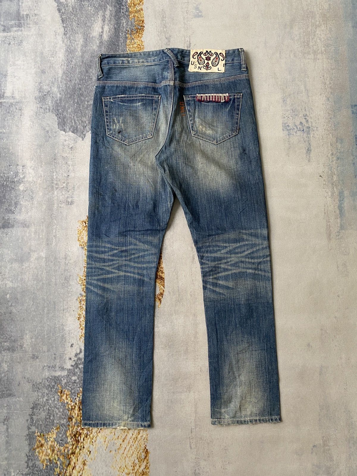 Japanese Brand Lime Inc Japan Usn Marine Patchwork Distressed Design Denim Size US 30 / EU 46 - 4 Thumbnail