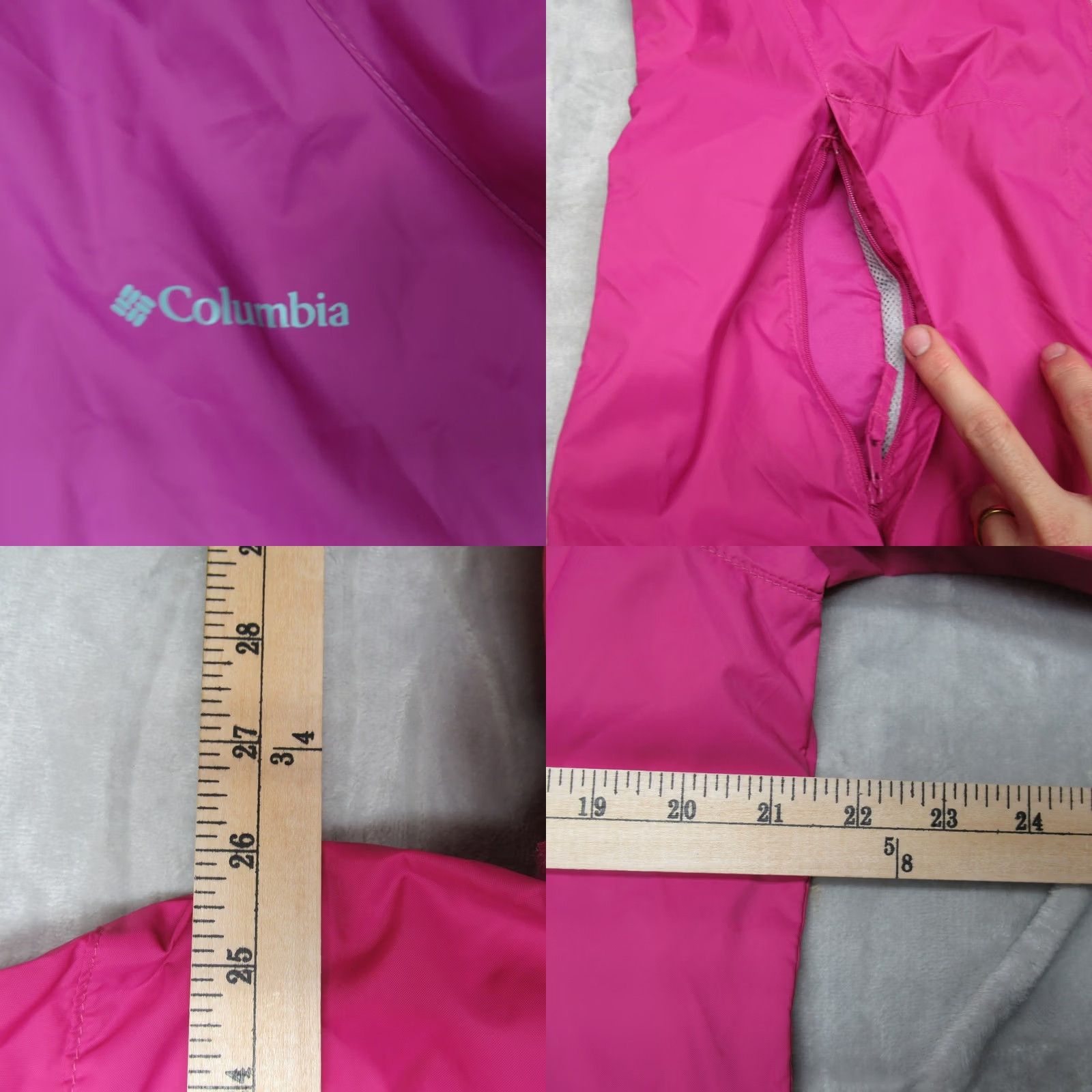 Vintage Columbia Womens Jacket XL Pink Full Zip Hooded Lightweight Rain Windbreaker Water Repellent Lined Lightweight Adjustable Size XL / US 12-14 / IT 48-50 - 8 Thumbnail