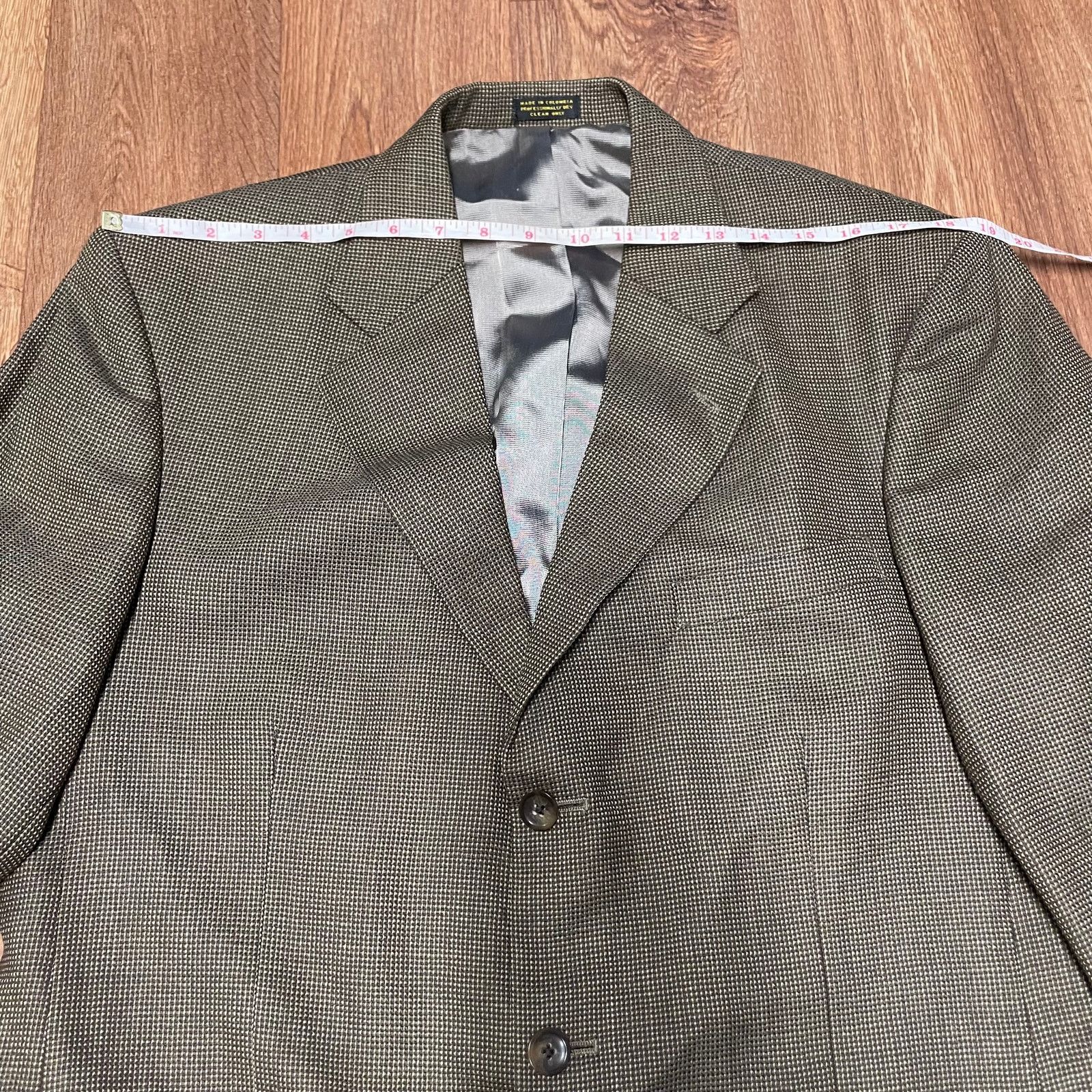 Oscar De La Renta Oscar de la Renta Brown Tweed Suit Jacket Blazer 42R Wool Size 42R - 8 Thumbnail