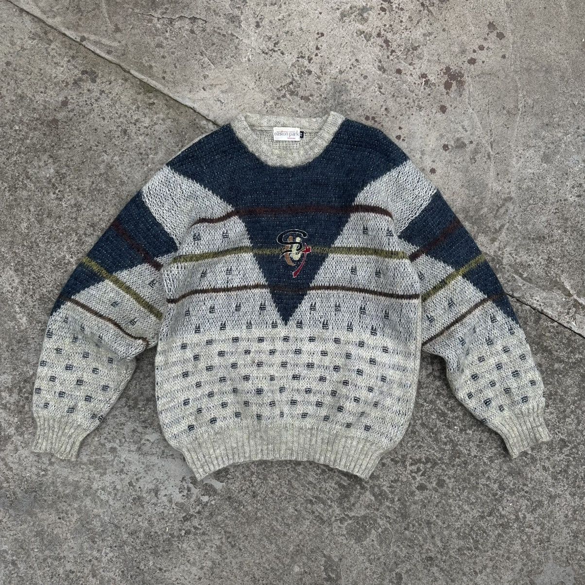 If Six Was Nine × Japanese Brand Vintage Japanese Style Rare Wool Sweater Abstract Logo 90s Size US L / EU 52-54 / 3 - 1 Thumbnail