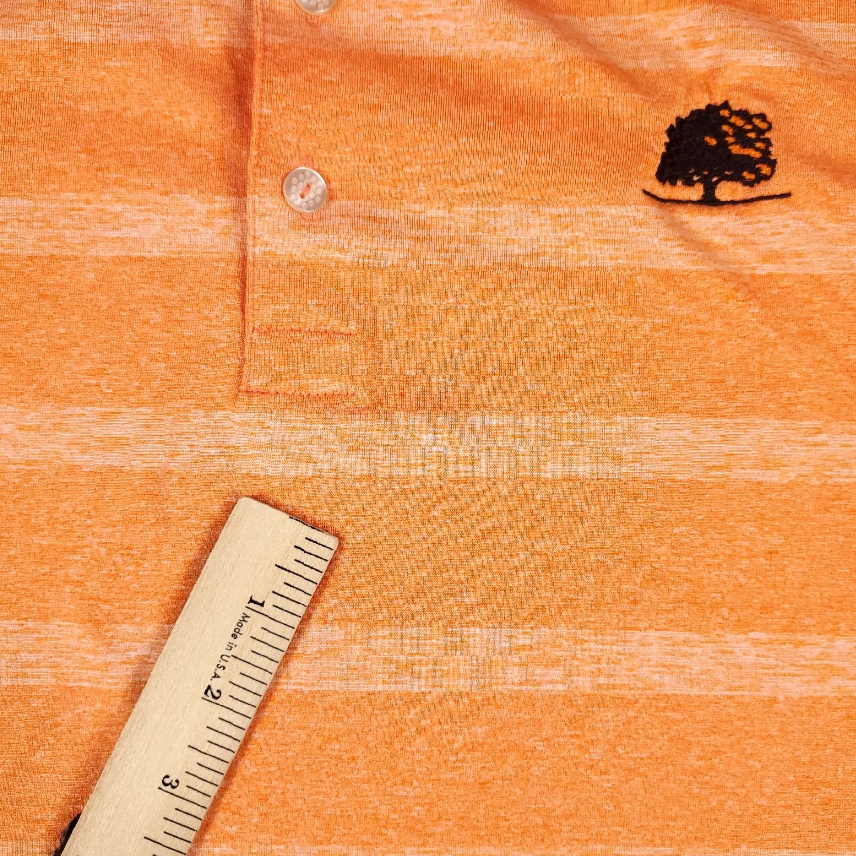 Puma Puma Polo Shirt Mens L Orange Striped Golf Casual Short Sleeve Size US L / EU 52-54 / 3 - 5 Thumbnail