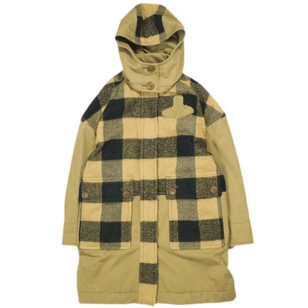 Vivienne Westwood Vivienne Westwood Vivienne Westwood Red Label Block Check Cotton Wool Coat Cotton Outerwear 16-12-642007 DUTY FREE for USA Size ONE SIZE - 1 Thumbnail