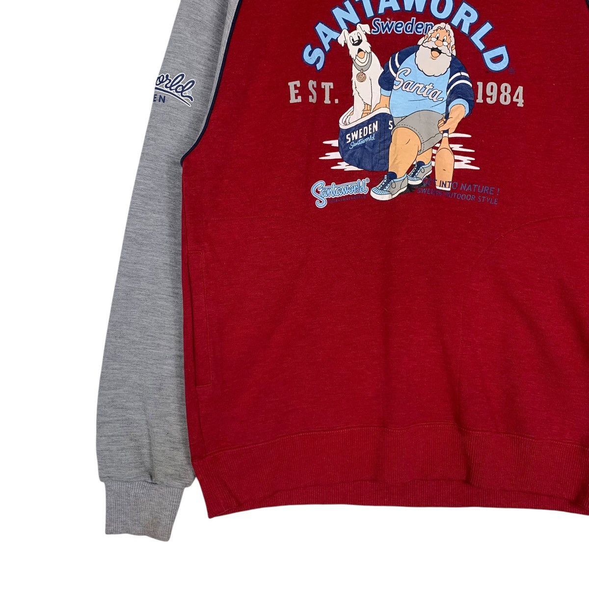 Japanese Brand SANTAWORLD Graphics Printed Hoodies Sweatshirt #1483-C67 Size US L / EU 52-54 / 3 - 3 Thumbnail