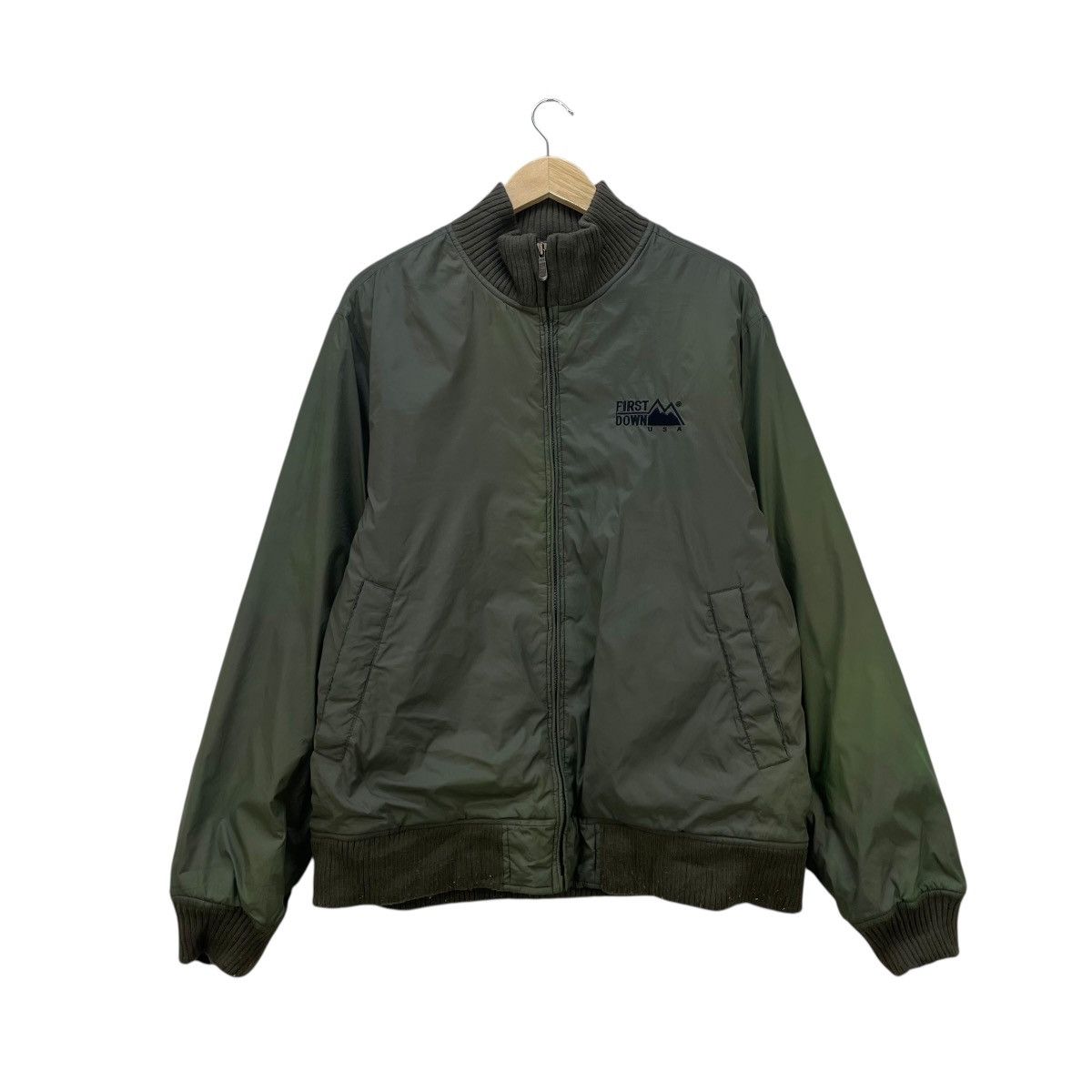Japanese Brand 🔥Vintage Sunfaded First Down Bomber Jacket Size US M / EU 48-50 / 2 - 1 Thumbnail