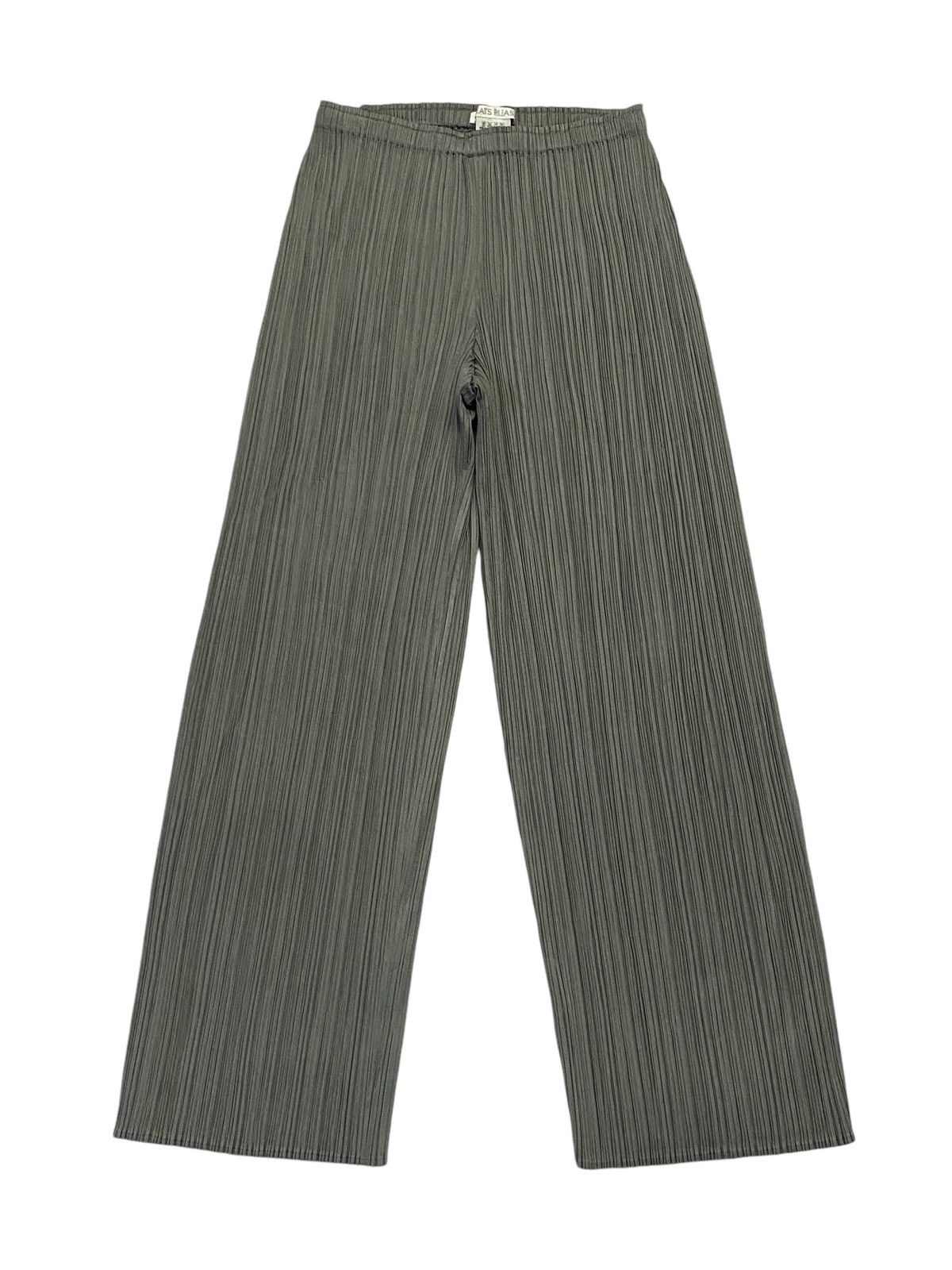 Issey Miyake Pleats Please Pleated Wide Leg Trousers Pants Size 28" / US 6 / IT 42 - 2 Thumbnail