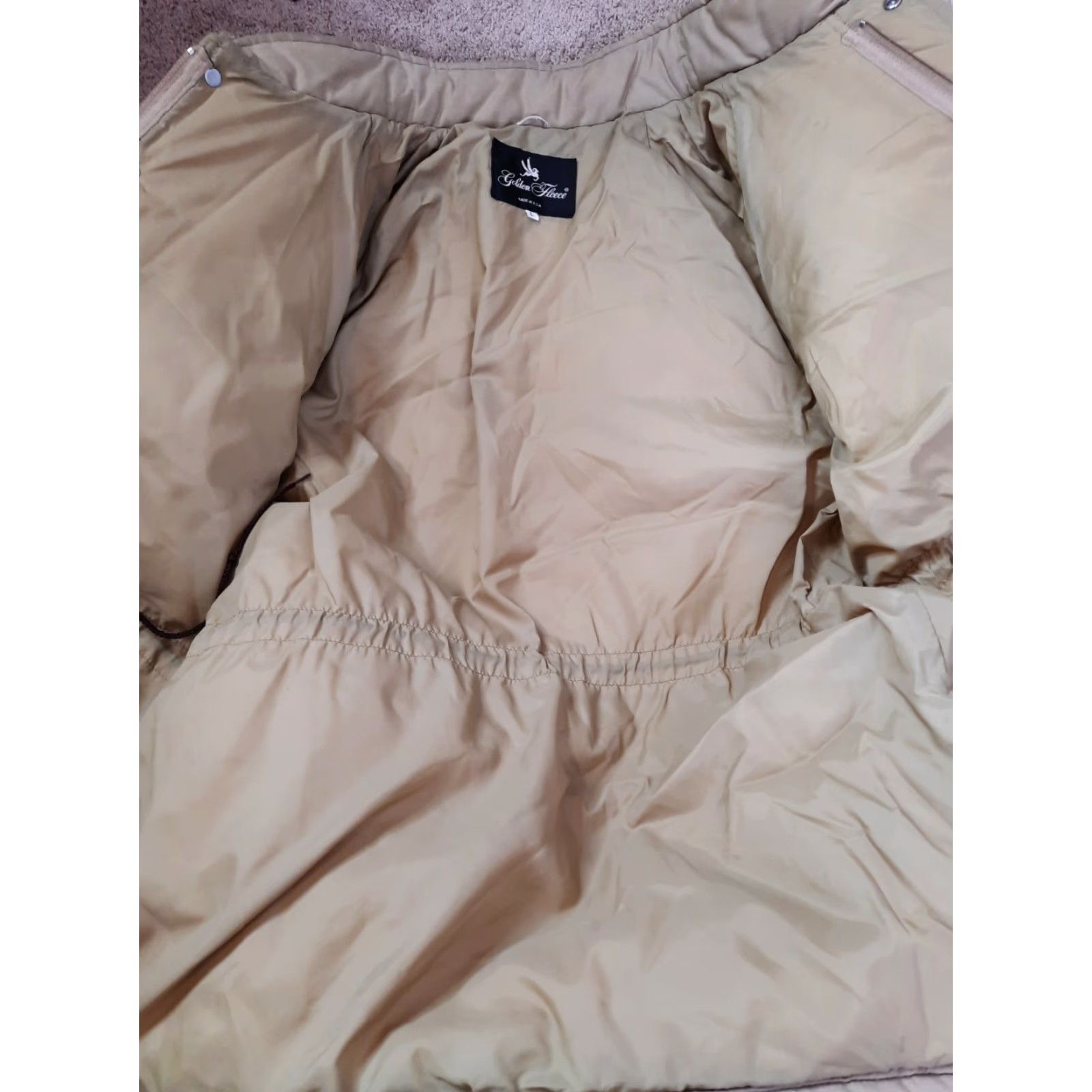 Vintage VINTAGE Golden Fleece Beige Quilted Puffer Coat Men XL Full Zip Winter Jacket Size US M / EU 48-50 / 2 - 3 Thumbnail