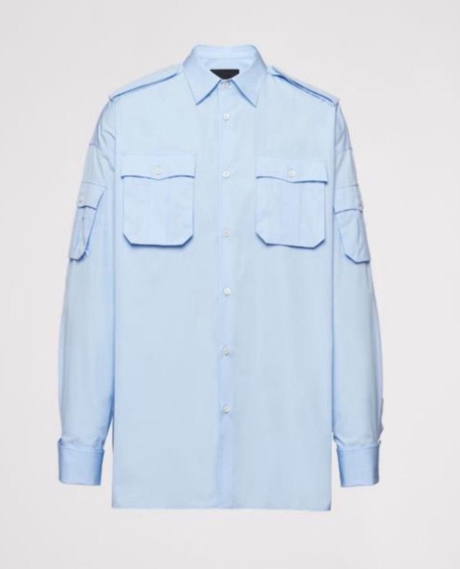 Prada Prada Multi Pocket Popeline Cargo Shirt Size US XL / EU 56 / 4 - 1 Thumbnail