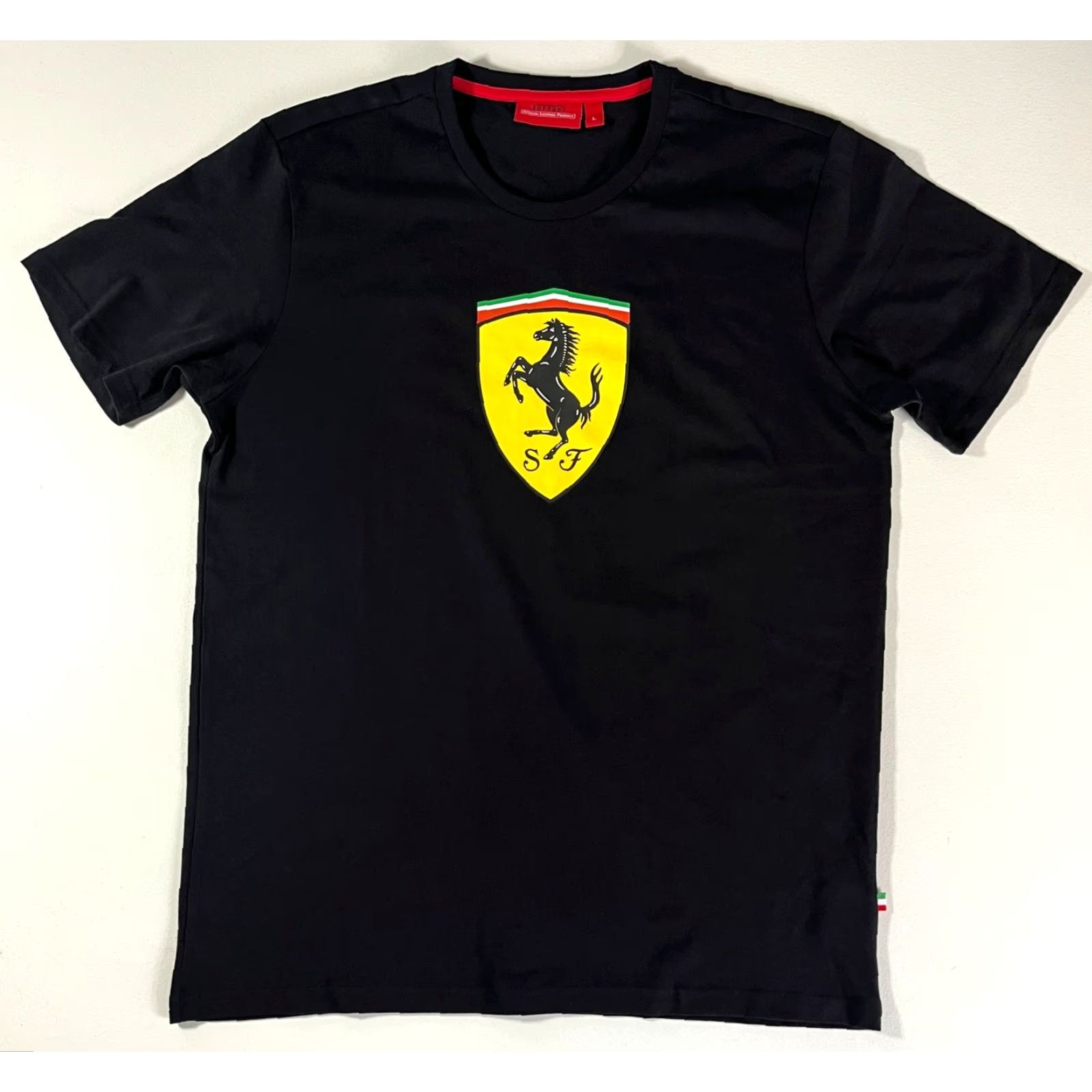 Ferrari Branded London Men's Ferrari SF Logo T-Shirt Branded London Official Licensed Sz L Black Cotton Short Sleeve Crew Neck Logo 2000s Cars Racing Mens Size US L / EU 52-54 / 3 - 3 Thumbnail