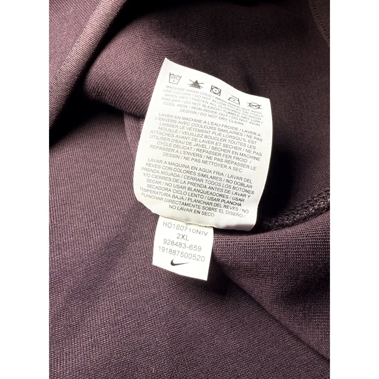 Nike Nike Tech Hoodie Deep Purple Plum 2XL Fleece ZIP Activewear Mens Boys? Size US XXL / EU 58 / 5 - 6 Thumbnail