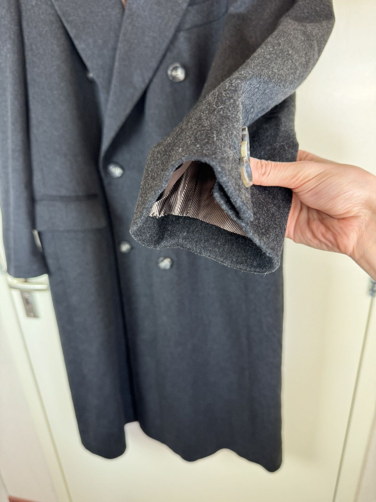 Colombo Colombo Cashmere Wool Anthracite Coat Loro Piana Style IT54 Size US L / EU 52-54 / 3 - 8 Thumbnail