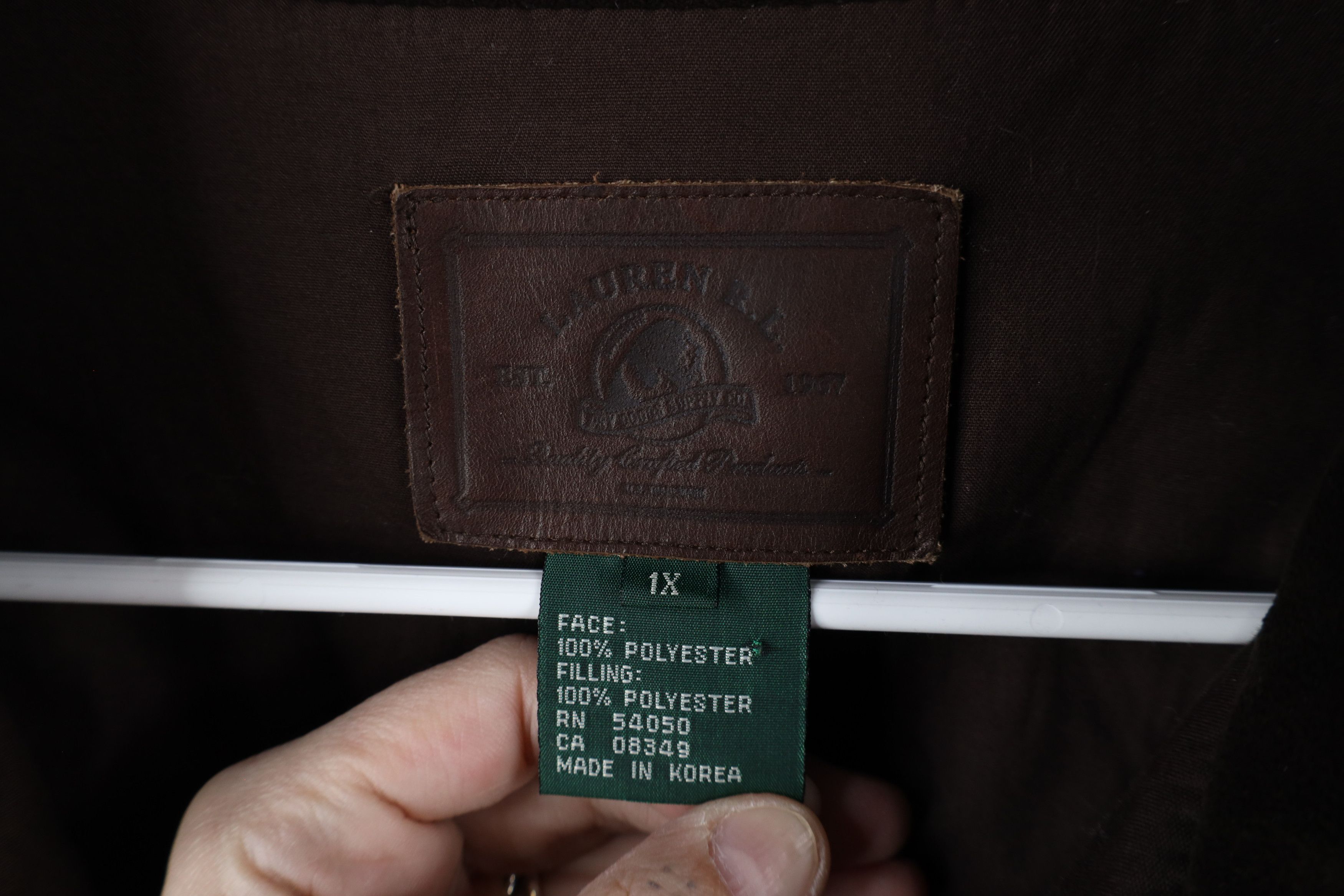 Ralph Lauren × Vintage Vintage 90s Ralph Lauren Quilted Button Jacket Brown Size XL / US 12-14 / IT 48-50 - 9 Thumbnail
