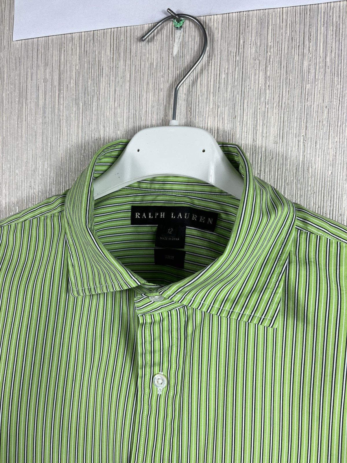 Polo Ralph Lauren × Ralph Lauren × Ralph Lauren Black Label Ralph Lauren black label classic lime striped shirt casual Size XL / US 12-14 / IT 48-50 - 9 Thumbnail