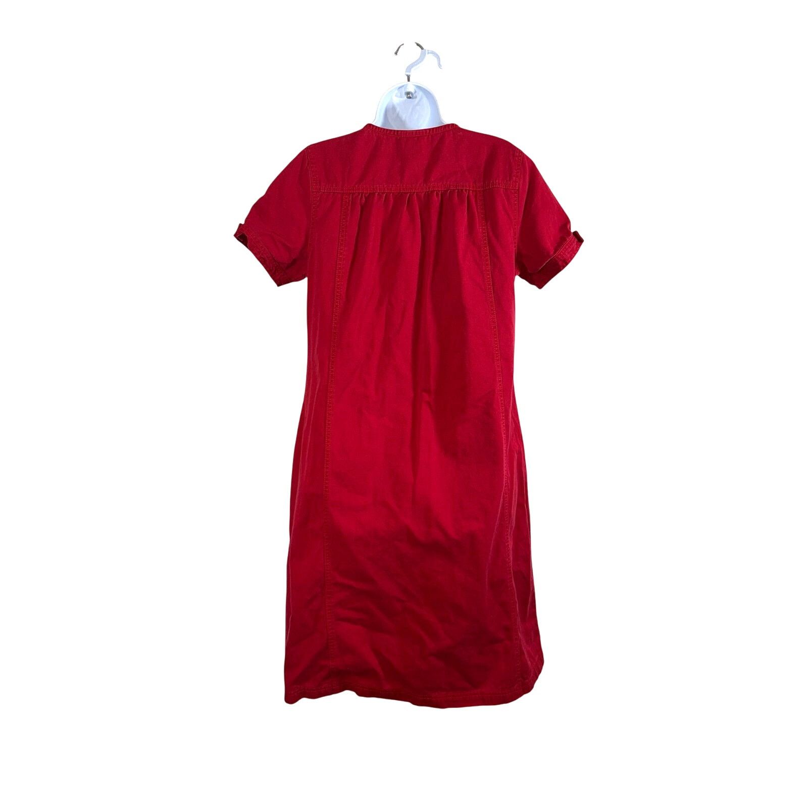 Vintage True Vintage 90s Vicki Wayne Red Denim Dress Size Small Size S / US 4 / IT 40 - 3 Thumbnail