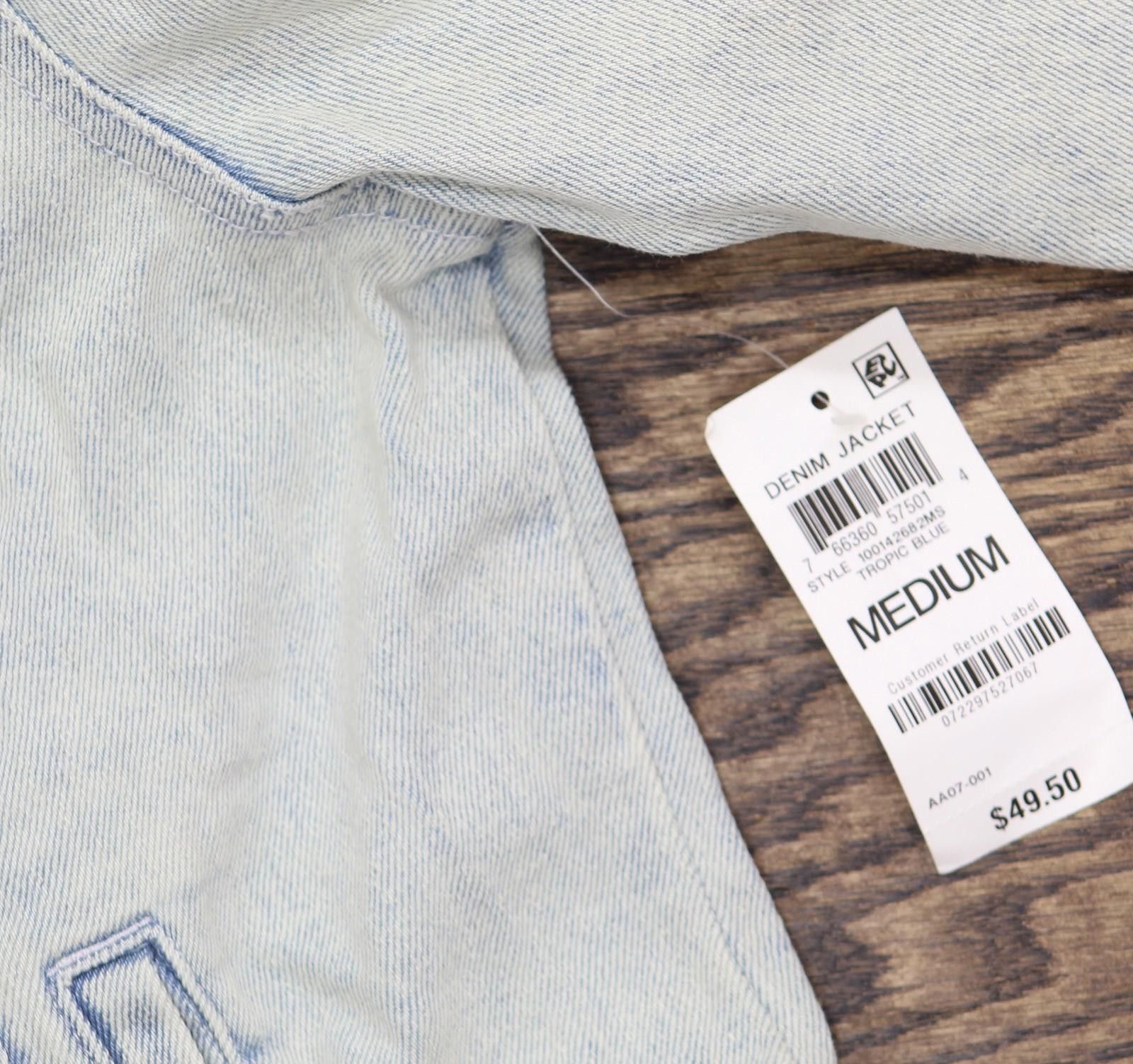 Style & Co New Style & Co. Classic Denim Trucker Jacket Tropic Blue M Size M / US 6-8 / IT 42-44 - 4 Thumbnail