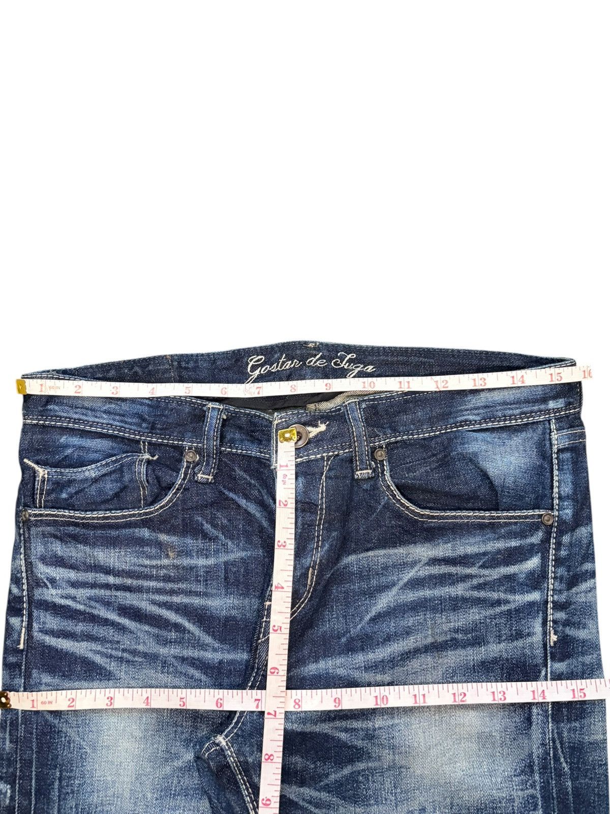 GOSTAR DE FUGA Vintage Gostar De Fuga Faded Indigo Distressed Jeans Size US 31 - 6 Thumbnail