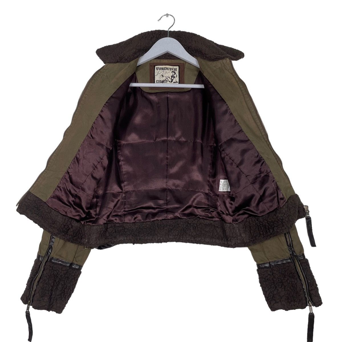 Von Dutch 💥VON DUTCH CROP BOMBER JACKET Size S / US 4 / IT 40 - 10 Thumbnail