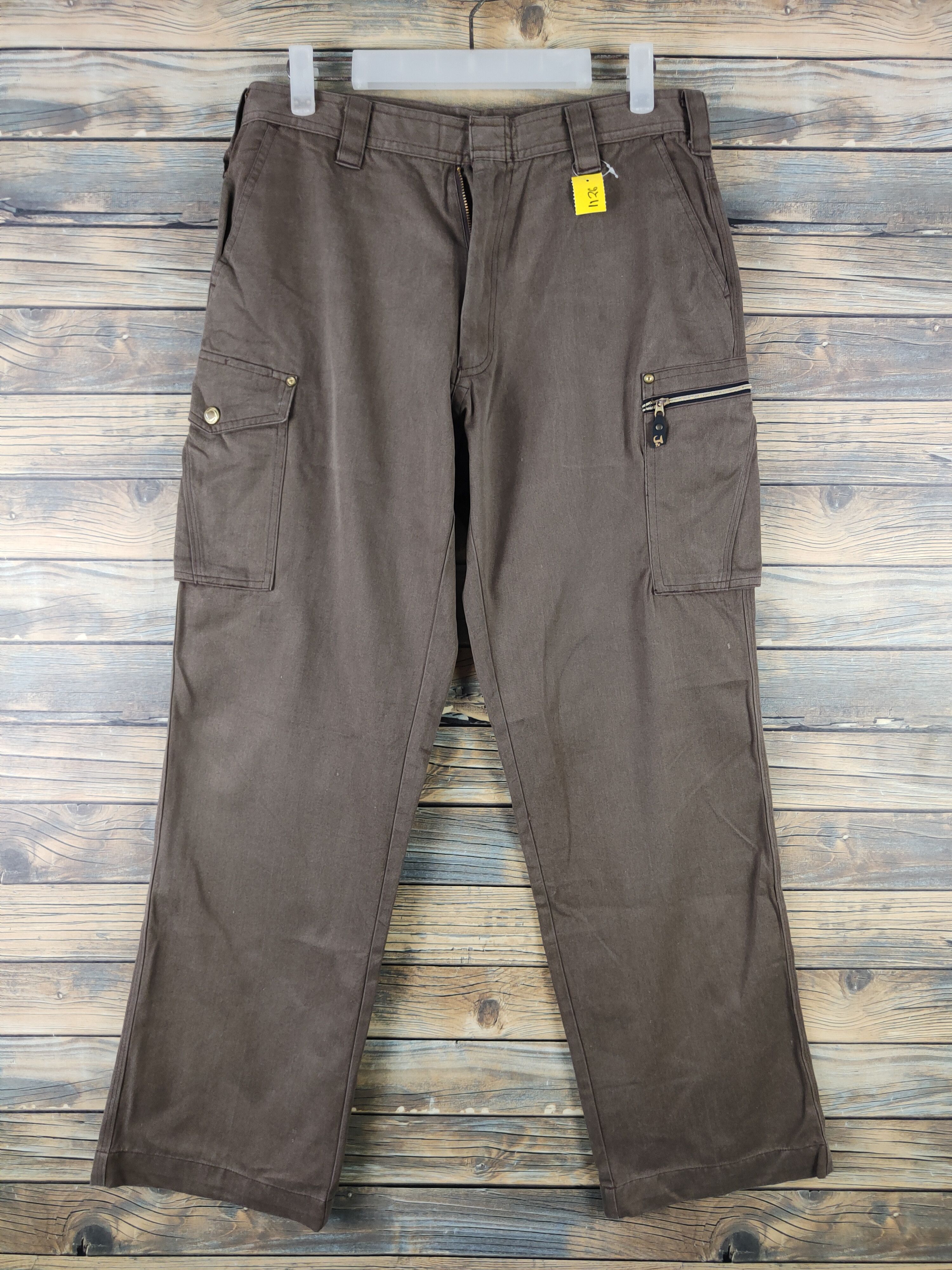Japanese Brand DL Jichodo-Jawin Brown Multipocket Cargo Pants #1126 Size US 31 - 1 Thumbnail