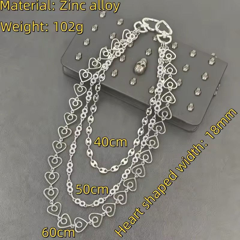 Japanese Brand × Vintage Girl Heart Shaped Rhinestone Keychain Wallet Size ONE SIZE - 8 Thumbnail