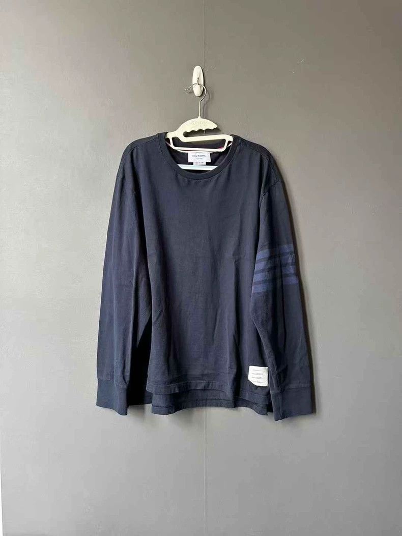 Thom Browne Thom Browne Blue long-sleeved hoodie Size US L / EU 52-54 / 3 - 1 Thumbnail