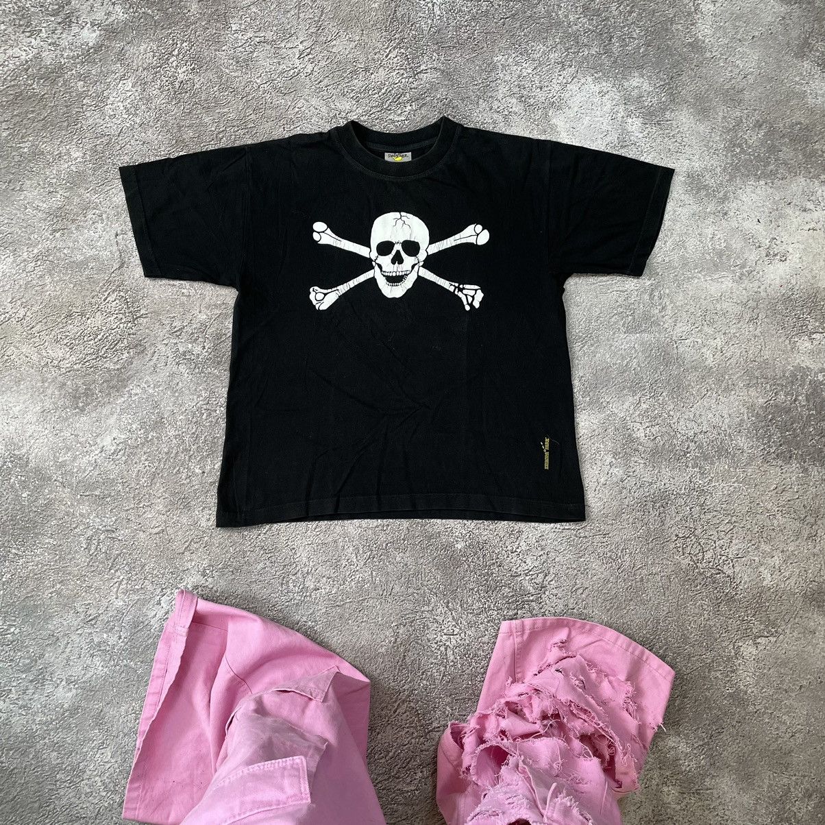 Vintage Vintage Y2K Skull Bones Graphic Tee Punk Streetwear Black S Size US S / EU 44-46 / 1 - 1 Thumbnail