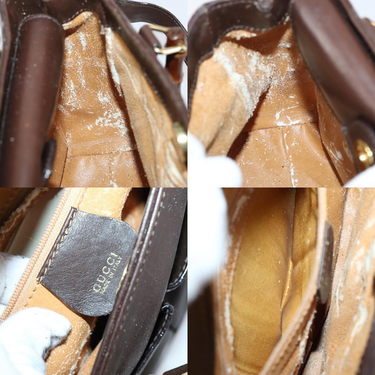 Gucci GUCCI Bamboo Handbag Leather Brown Size ONE SIZE - 12 Thumbnail