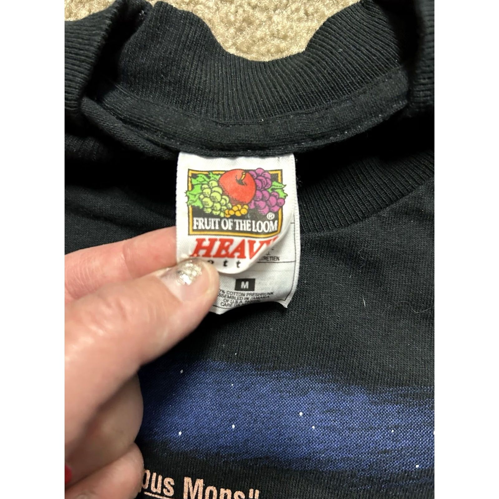 Fruit Of The Loom VTG Mars T Shirt Space 1995 Anderson Studios Black M Mens Shirt Vintage Space Theme Shirt United States 1990s Folded In Shelf Size US M / EU 48-50 / 2 - 5 Thumbnail
