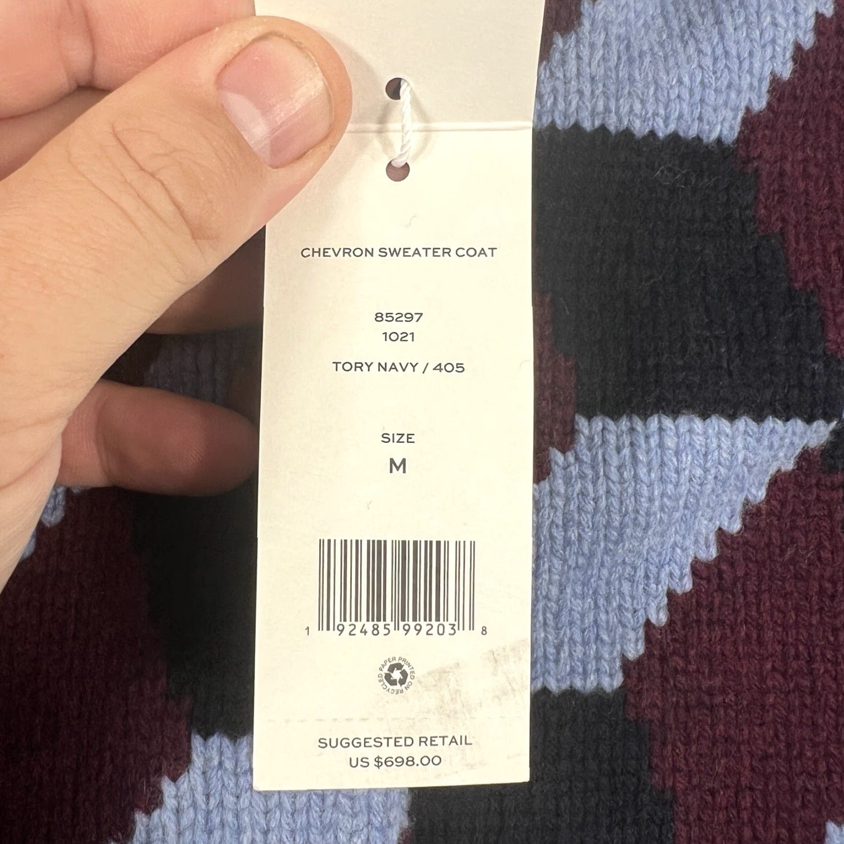 Tory Burch Tory Burch Women's Sweater Coat Size M Multicolor Knit Chunky-Knit Turtleneck Casual Fall Winter Size M / US 6-8 / IT 42-44 - 5 Thumbnail