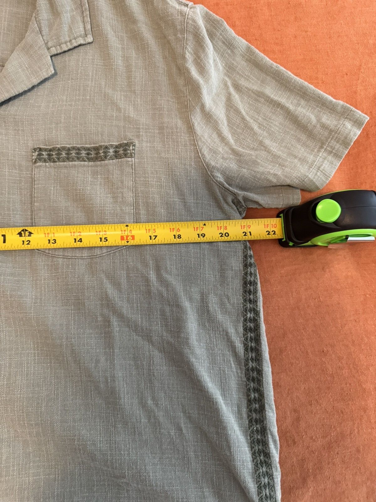 Marine Layer Marine Layer Guayabera Button-Down - Sage Green - Mens S Size US S / EU 44-46 / 1 - 6 Thumbnail
