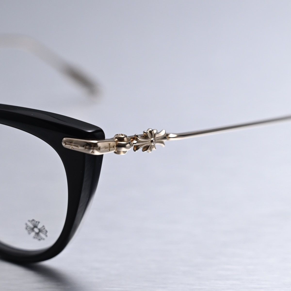 Chrome Hearts CHROME HEARTS NEW LOVER BLACK GOLD PLATED GLASSES Size ONE SIZE - 3 Thumbnail