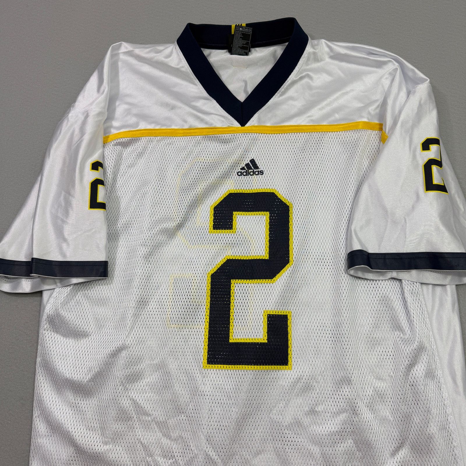 Adidas Vintage Adidas Michigan Wolverines Football Jersey 2XL Size US XXL / EU 58 / 5 - 2 Thumbnail