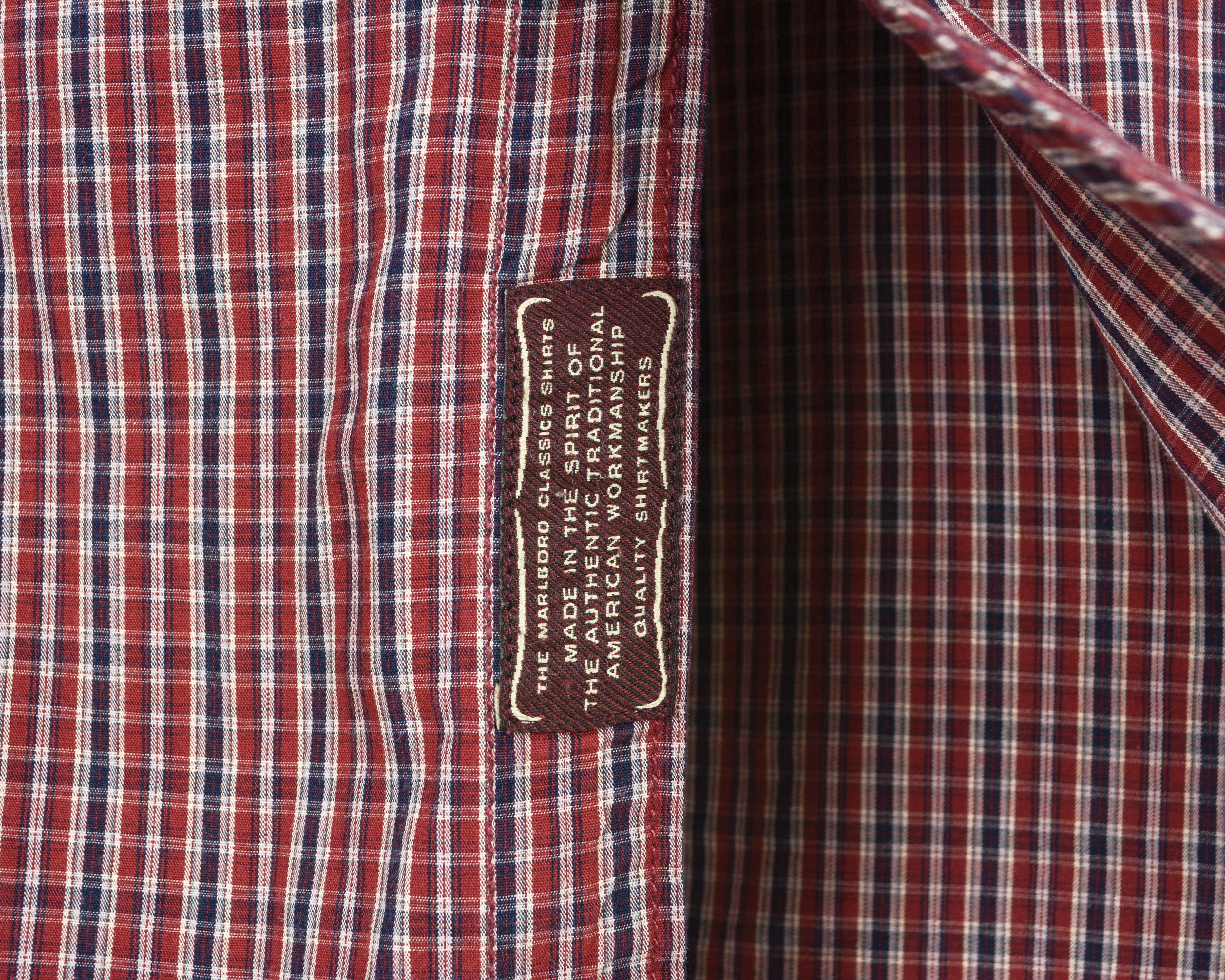 Marlboro MARLBORO CLASSICS Shirt Check Plaid Cotton Long Sleeved Size US L / EU 52-54 / 3 - 8 Thumbnail