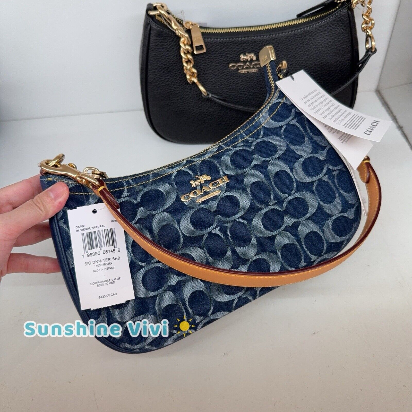 Coach NEW Limited Coach Large Teri Crossbody Bag Denim CAF82 Size ONE SIZE - 1 Thumbnail
