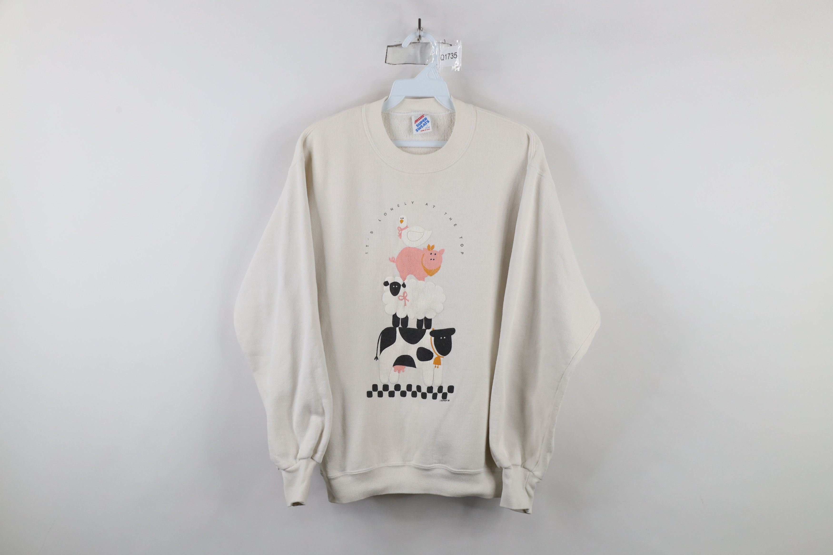 Vintage Vintage 80s Country Farmhouse Animals Sweatshirt USA Size L / US 10 / IT 46 - 1 Thumbnail