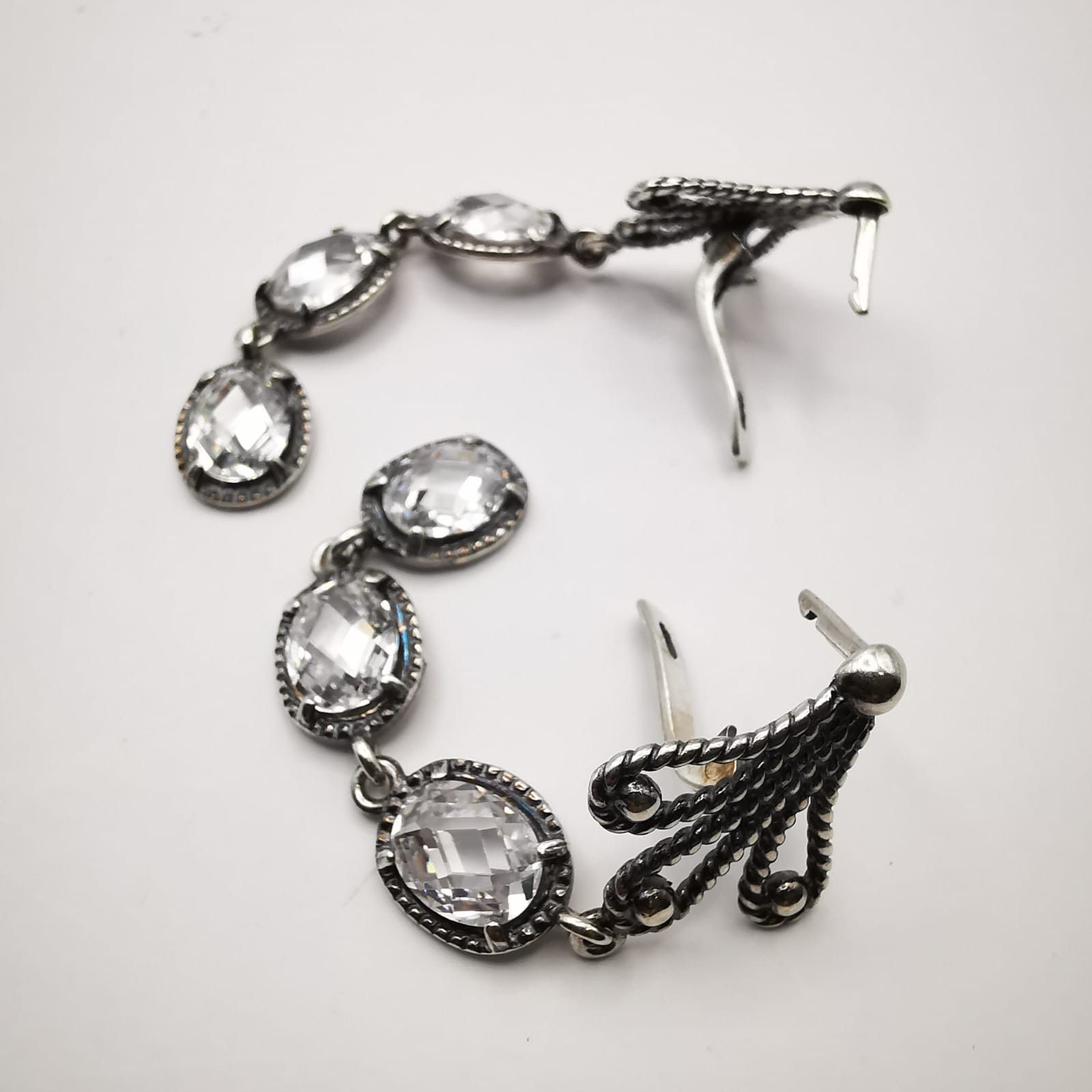 Sterling Silver × Vintage Vintage,Filigree,925 Sterling Silver Earrings Cerconium Size ONE SIZE - 3 Thumbnail